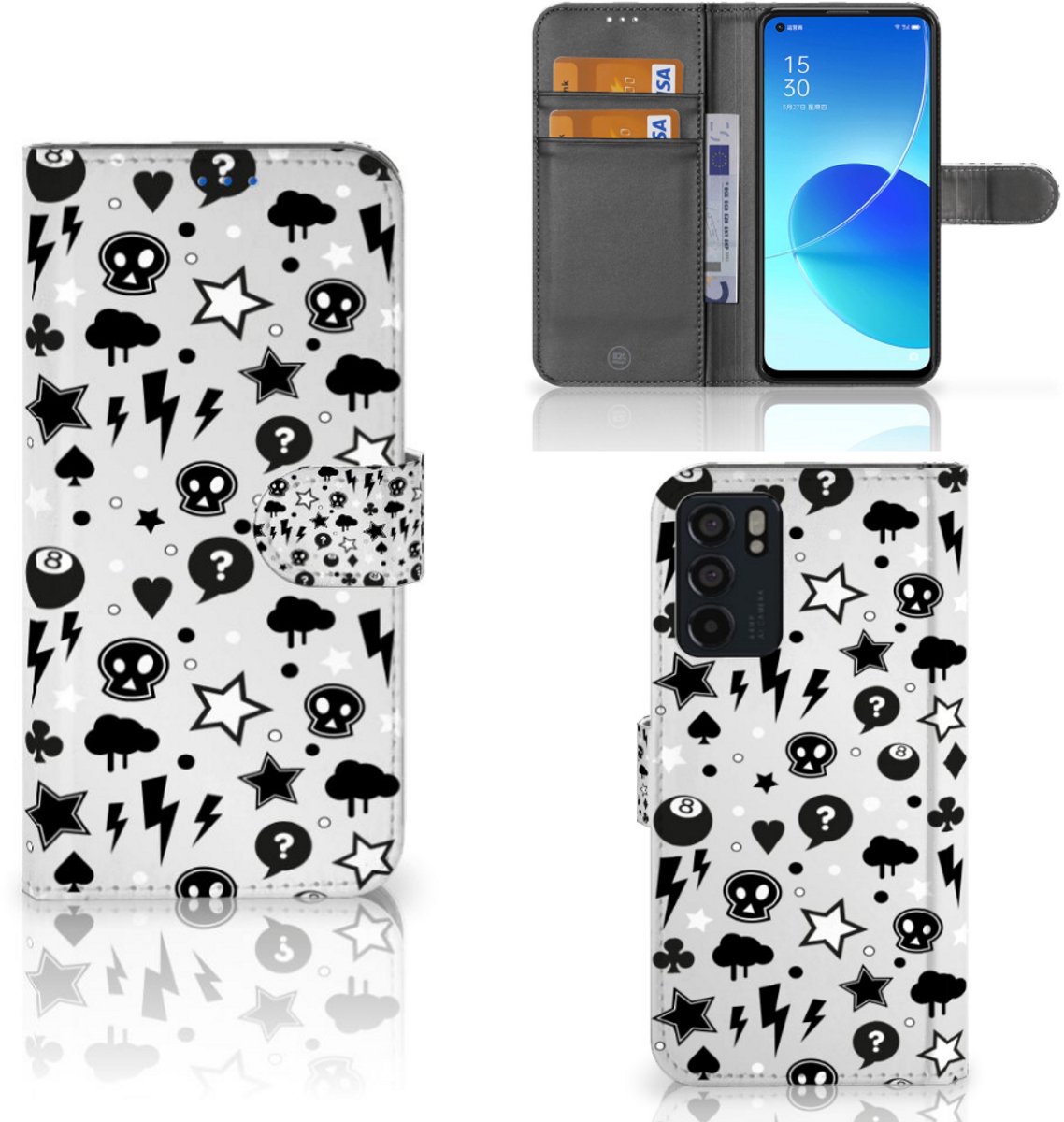 Telefoonhoesje met Naam OPPO Reno6 5G Silver Punk