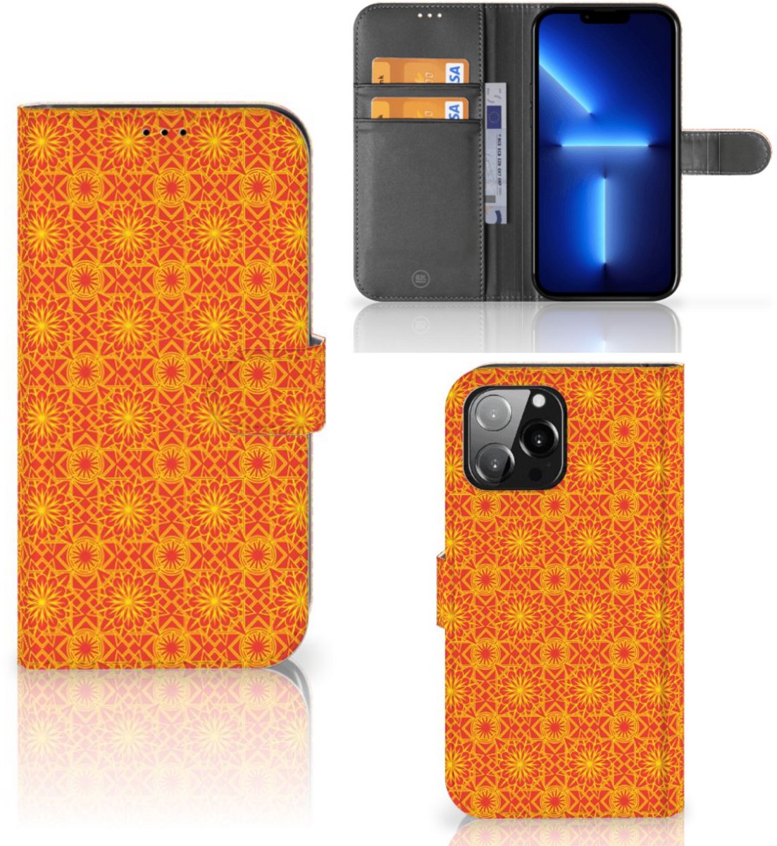 iPhone 13 Pro Max Telefoon Hoesje Batik Oranje