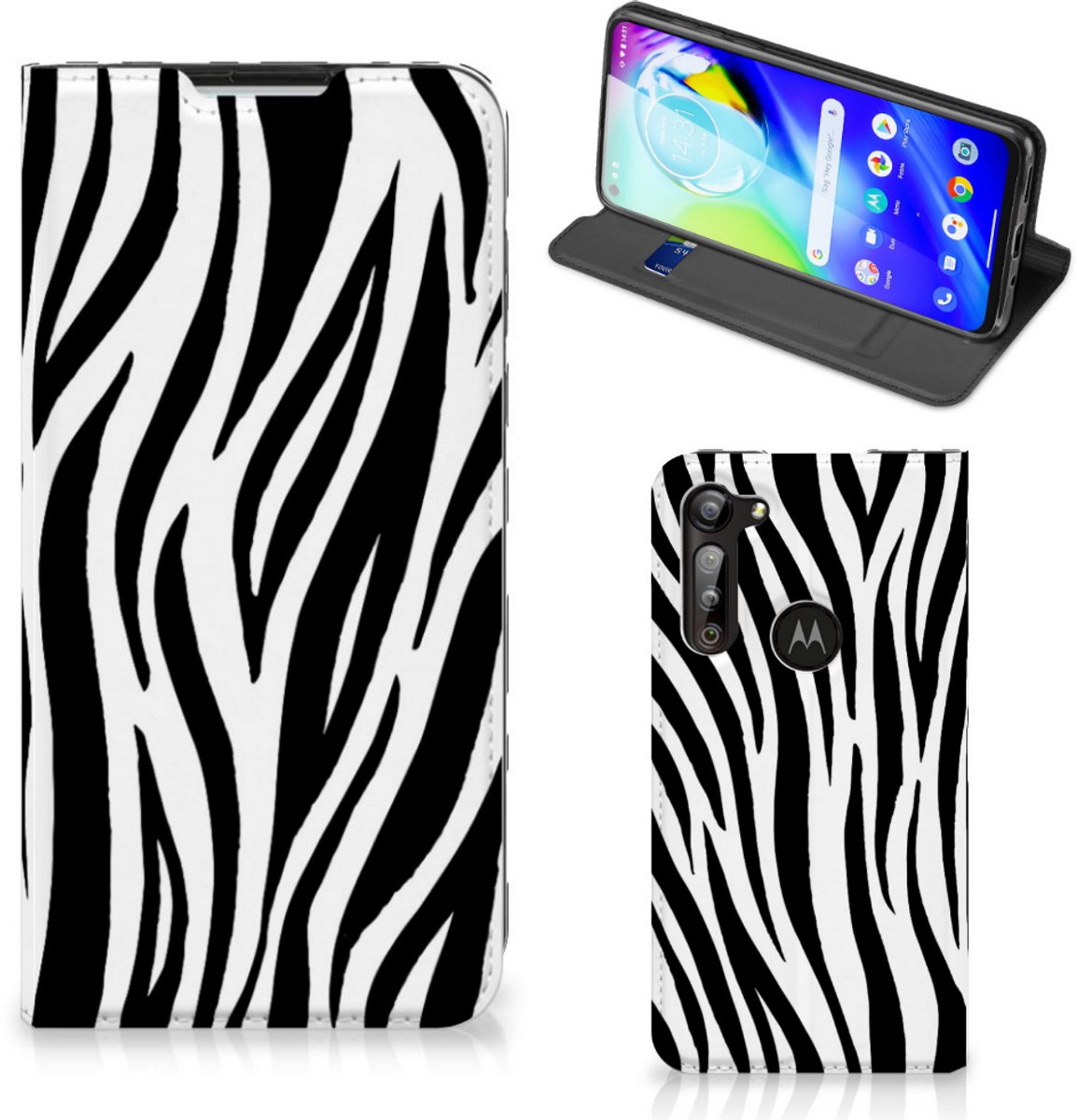 Motorola Moto G8 Power Hoesje maken Zebra
