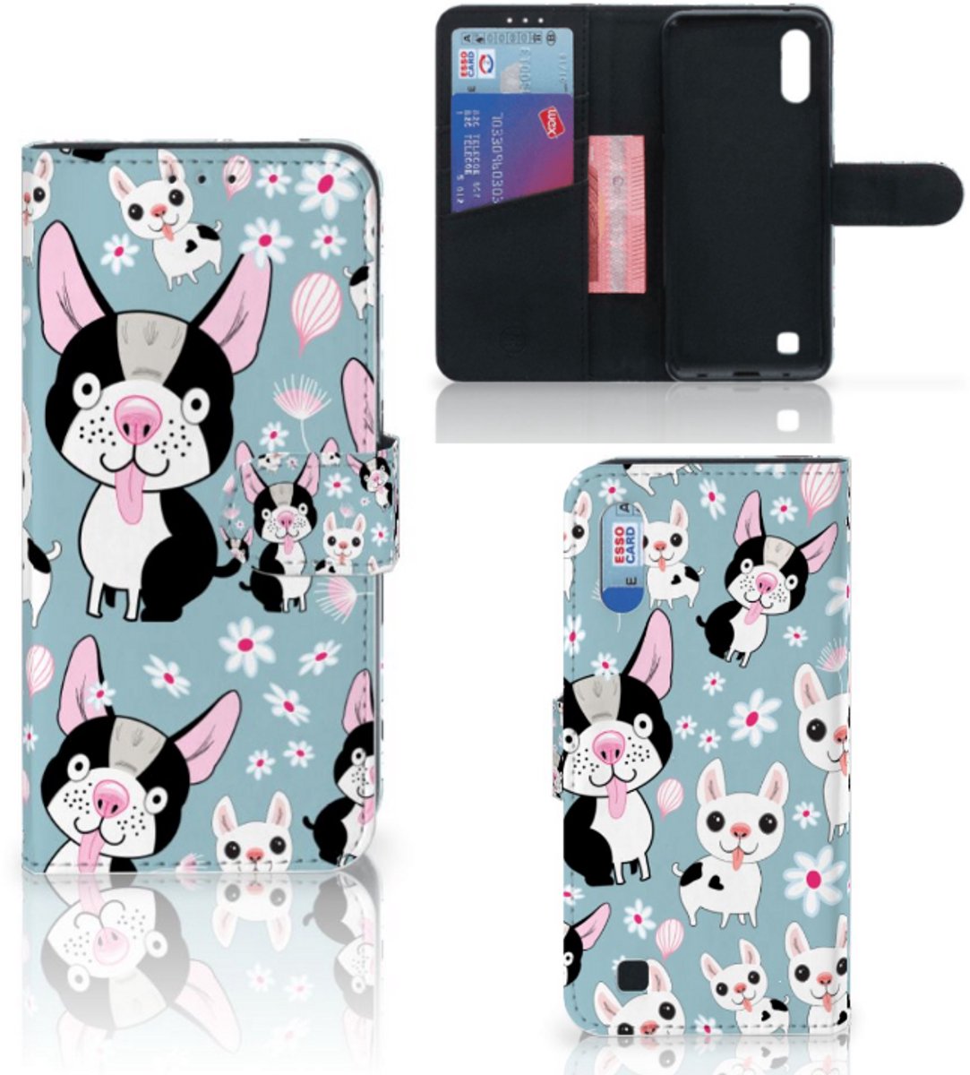 Samsung Galaxy M10 Telefoonhoesje met Pasjes Hondjes