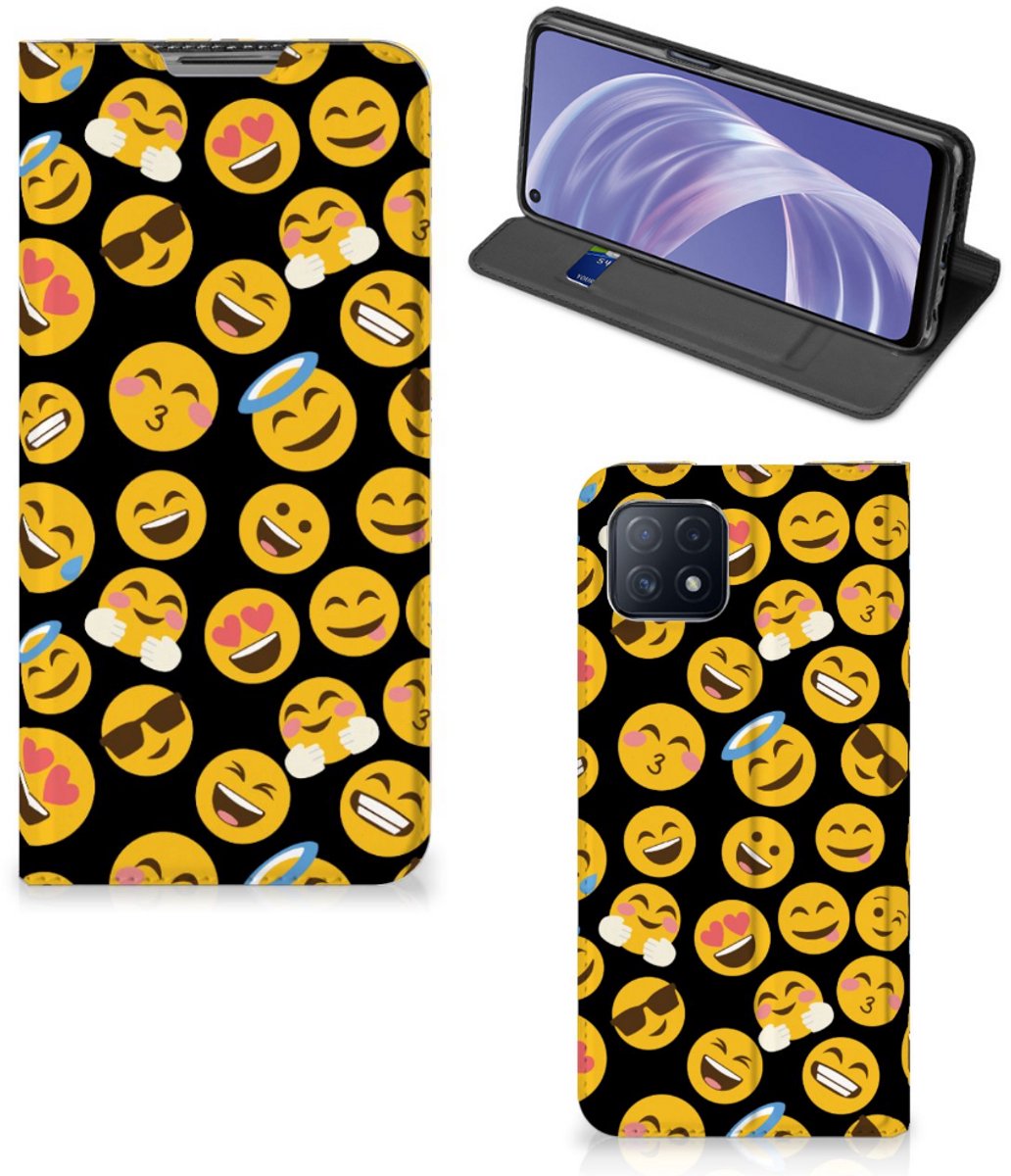 OPPO A73 5G Hoesje met Magneet Emoji