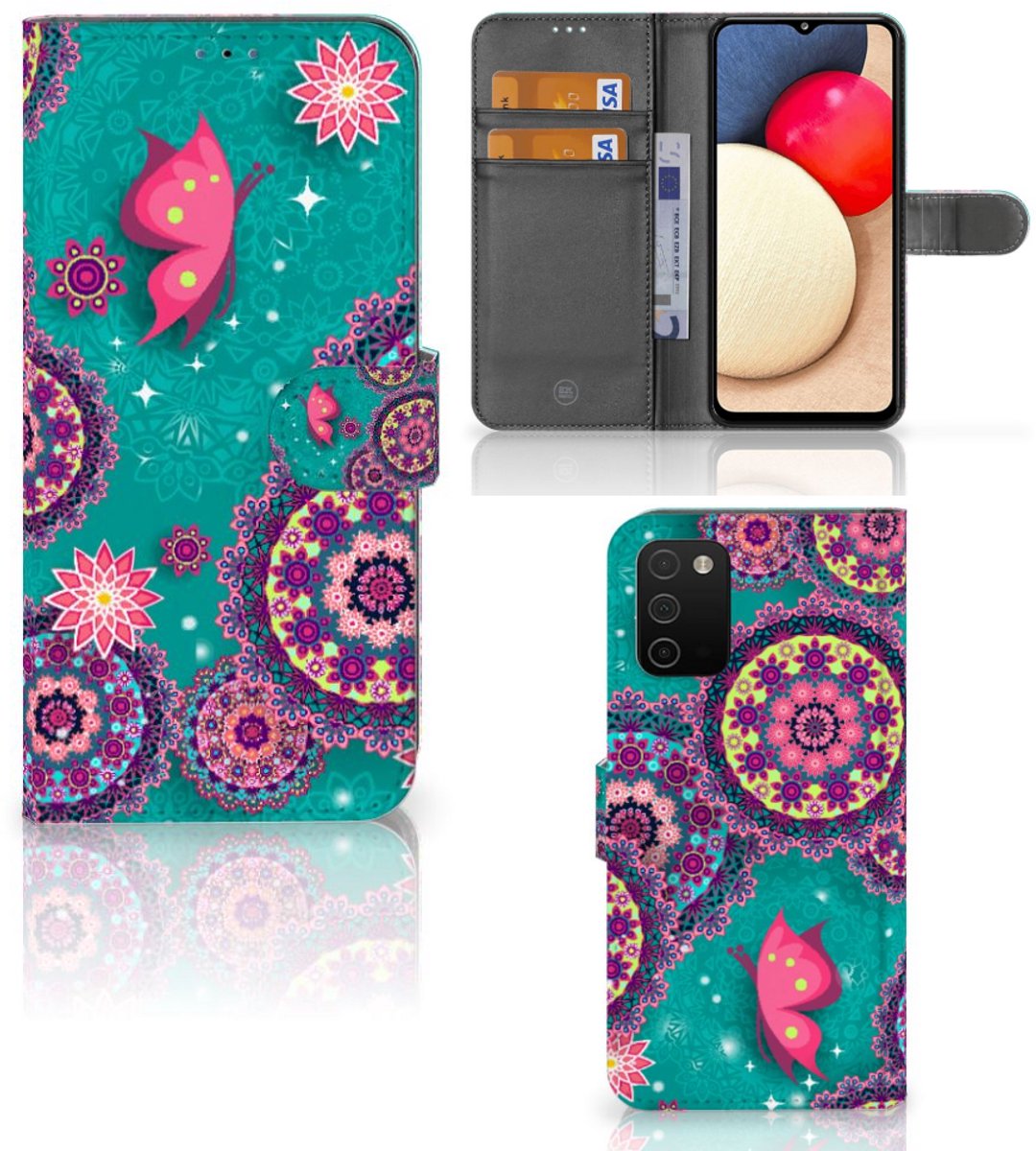 Samsung Galaxy A03s Hoesje Cirkels en Vlinders