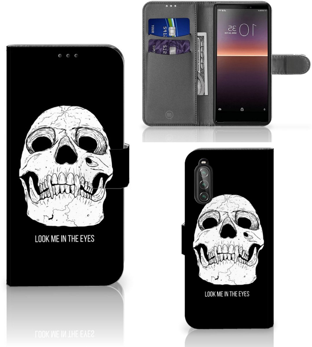 Telefoonhoesje met Naam Sony Xperia 10 II Skull Eyes