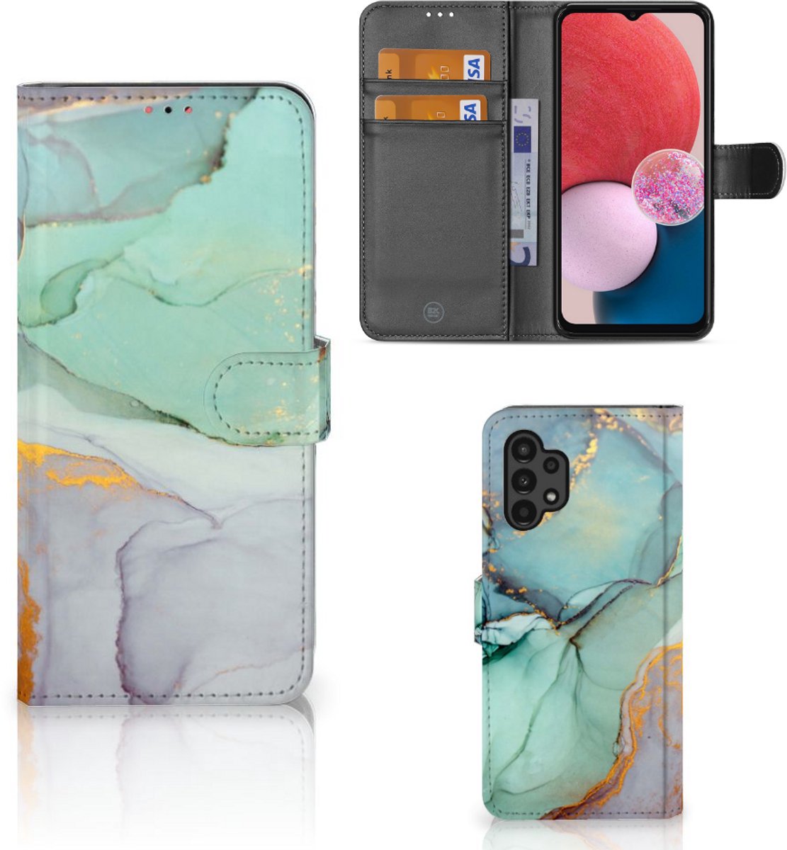 Book Case voor Hoesje voor Samsung Galaxy A13 (4G) Watercolor Mix