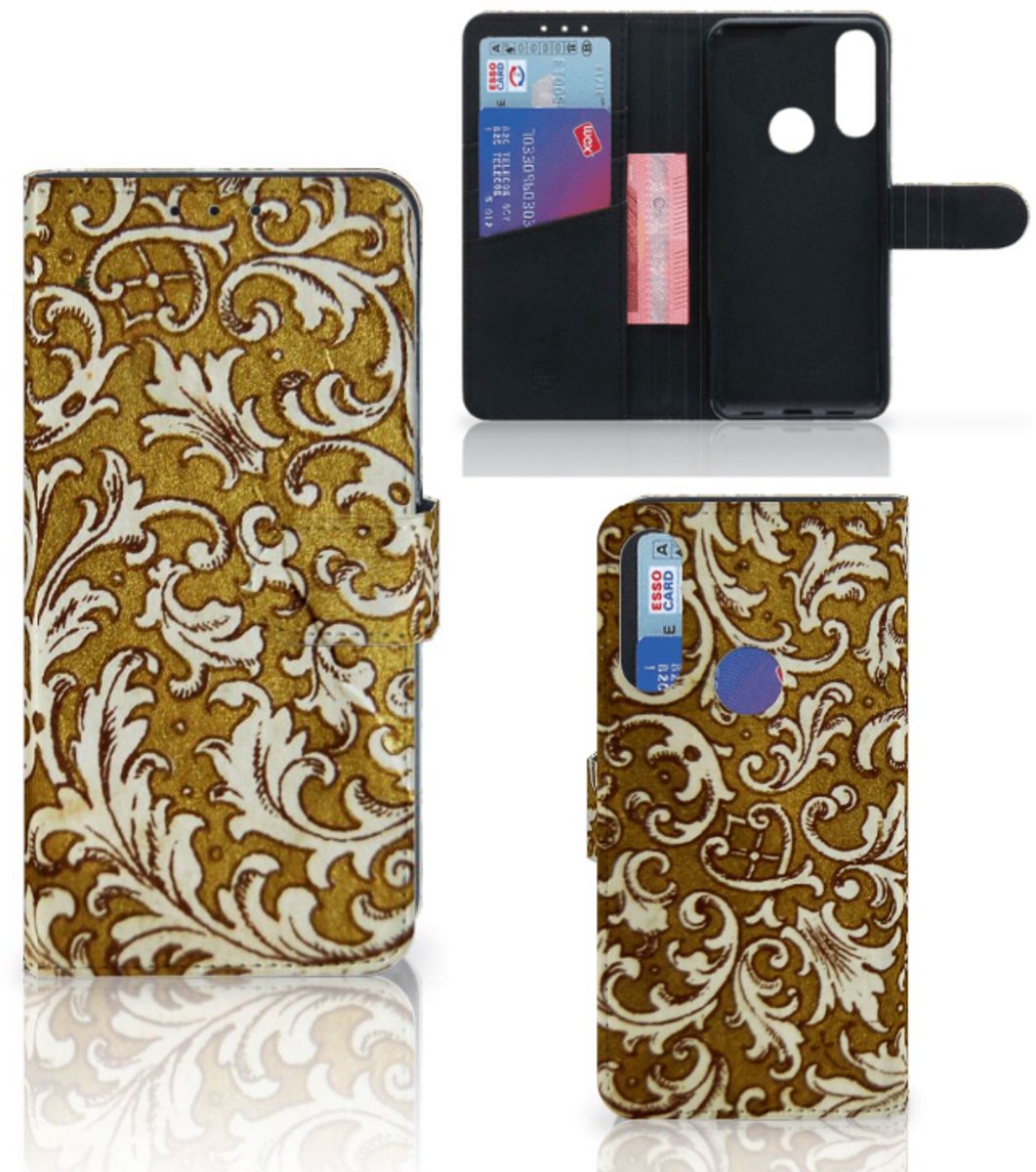 Wallet Case Alcatel 1S 2020 Barok Goud