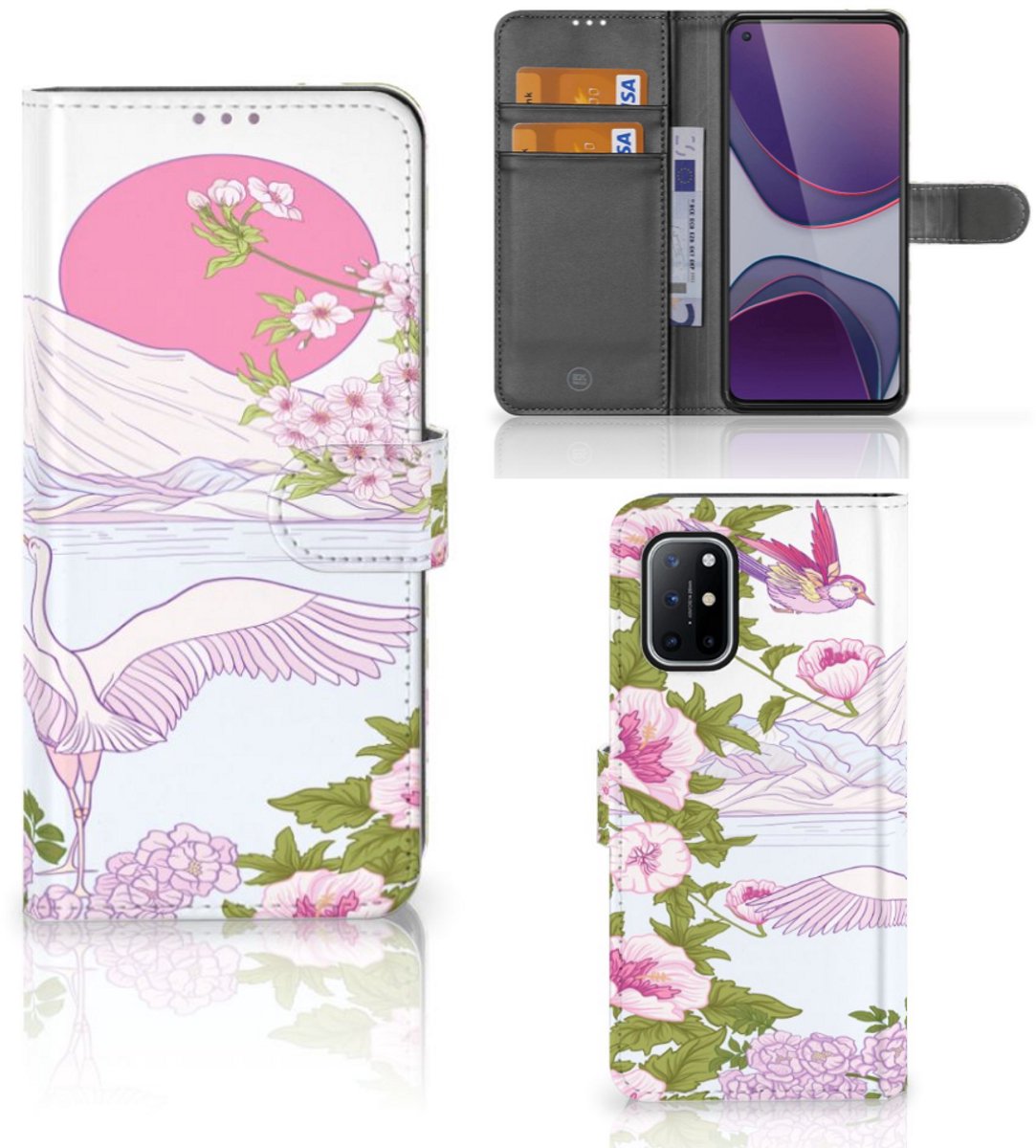 OnePlus 8T Telefoonhoesje met Pasjes Bird Standing