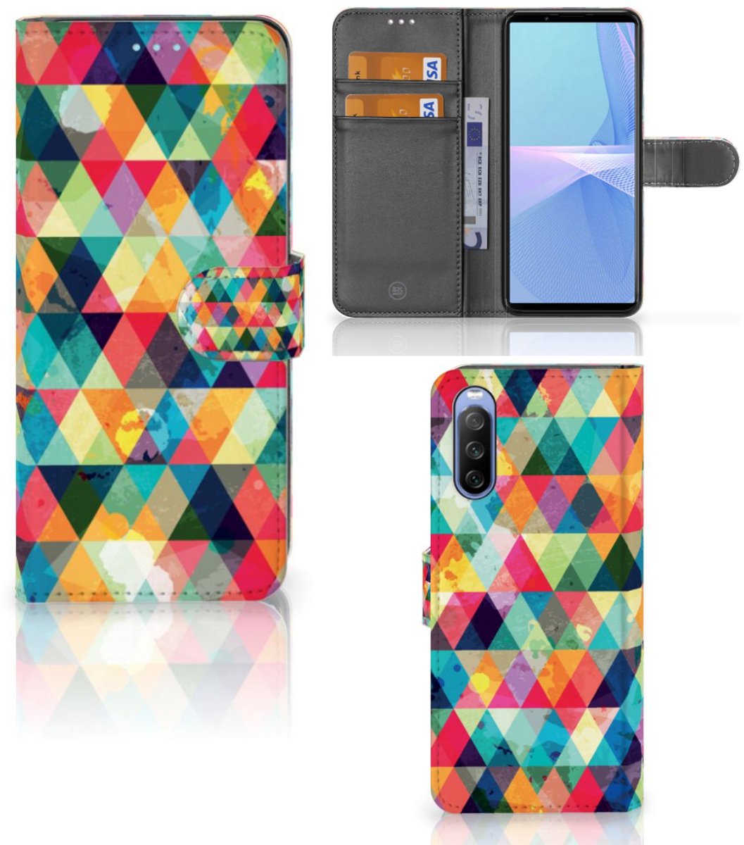 Sony Xperia 10 III Telefoon Hoesje Geruit