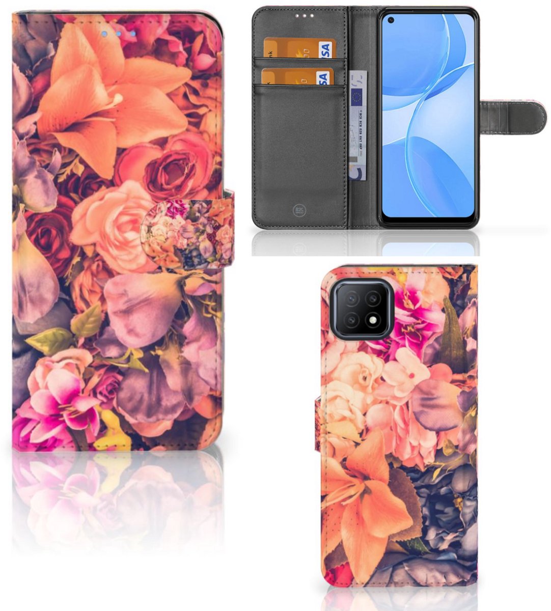 OPPO A73 5G Hoesje Bosje Bloemen