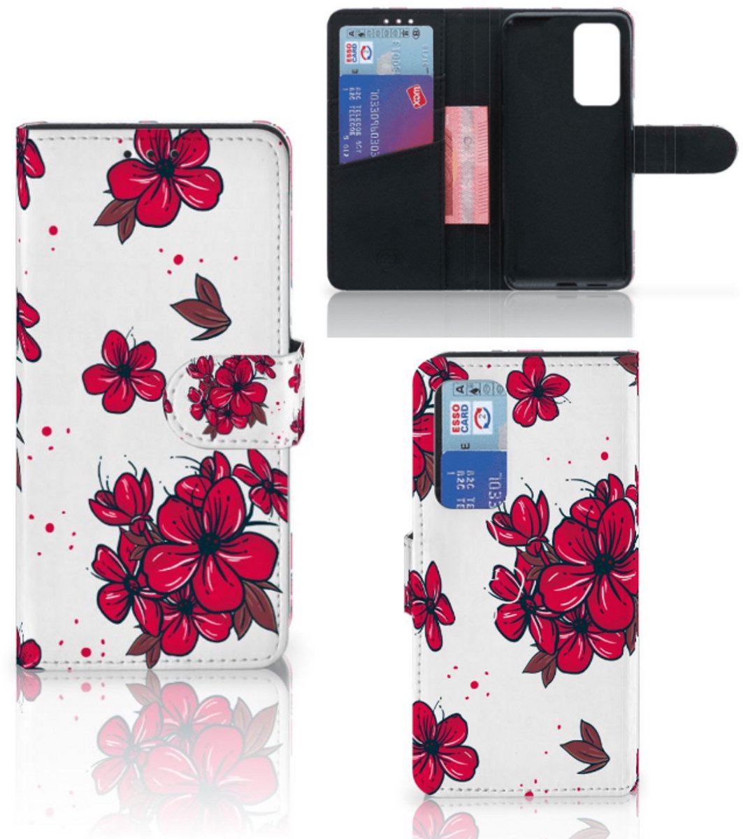 Huawei P40 Hoesje Blossom Red