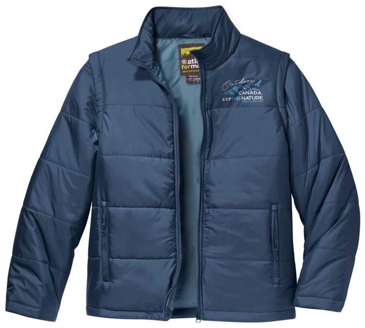 ATLAS FOR MEN - 2-in-1 gewatteerde jas met afritsbare mouwen Trek - Heren - Verkrijgbaar in grote maten - M