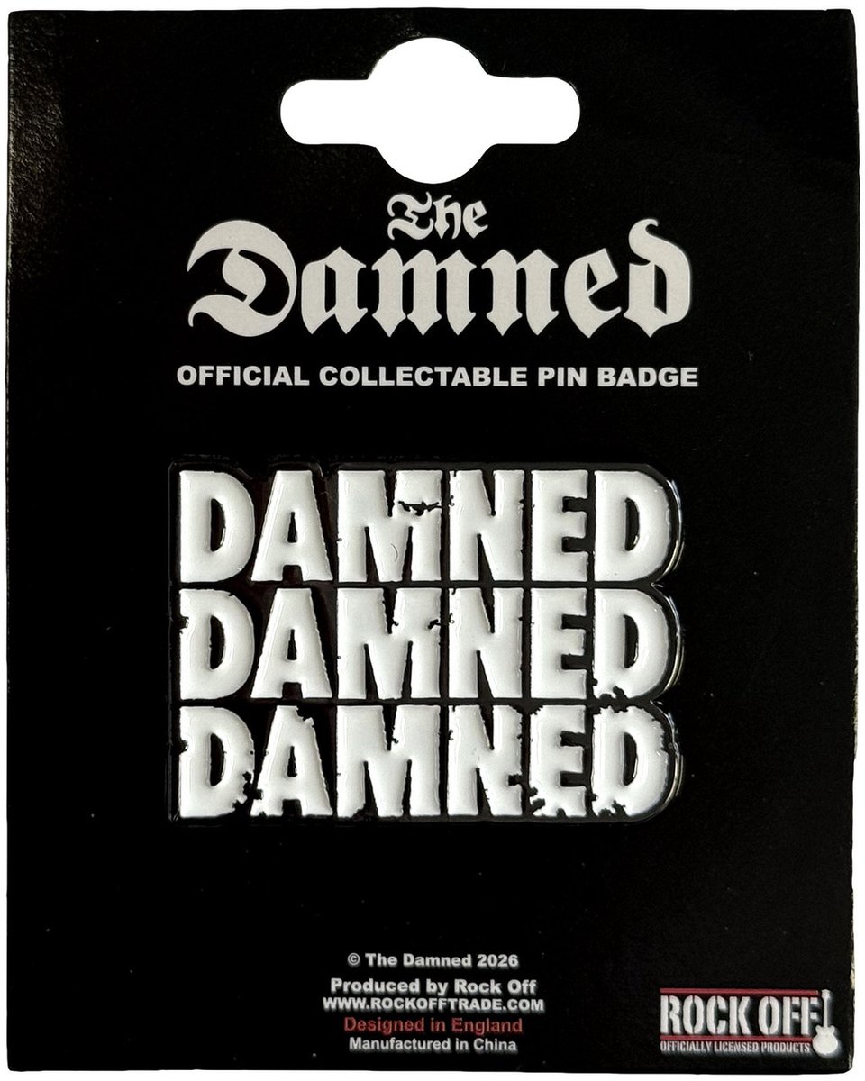 The Damned Stacked Logo - Pin
