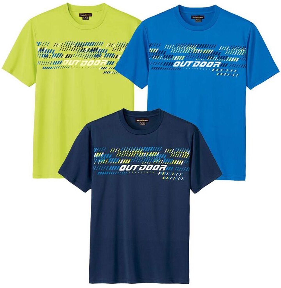 ATLAS FOR MEN - Set van 3 sportieve T-shirts - Heren - Verkrijgbaar in grote maten - XL