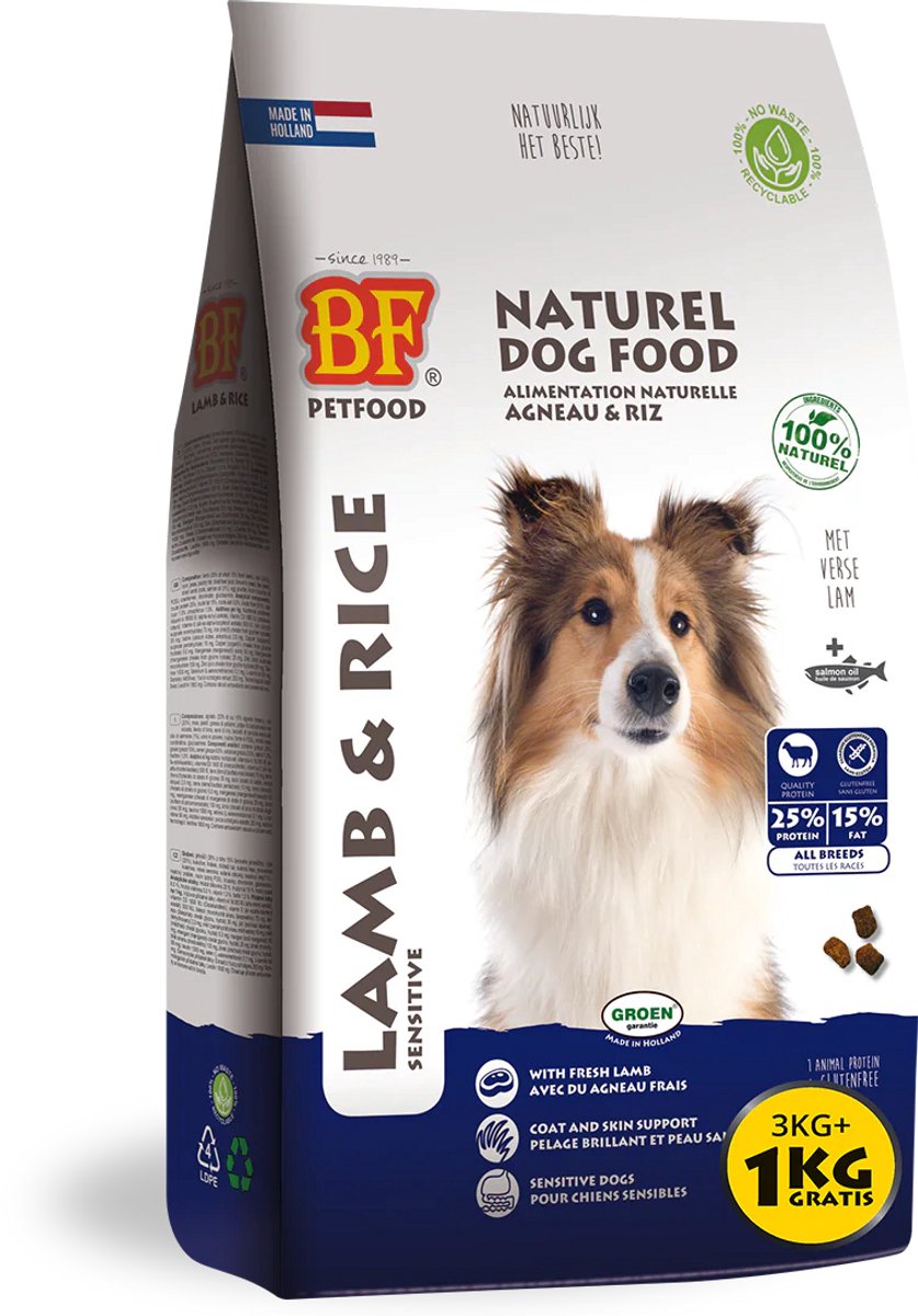 Biofood Biofood Lam-Rijst 12.5 kg + Rex zachte beloning lam