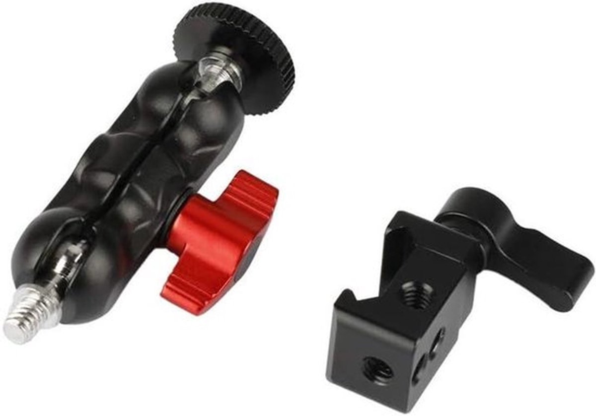NATO Clamp met 1/4"-20 Balhoofd voor DSLR Camera Monitor - Verstelbare Arm