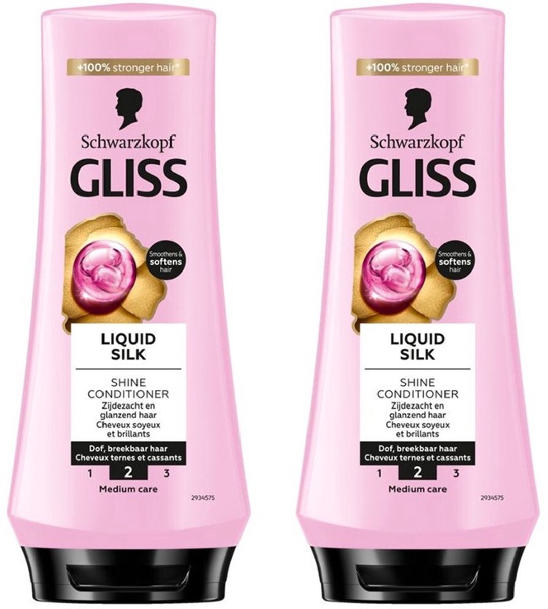 Gliss Kur Conditioner - Liquid Silk - 2 x 200 ml