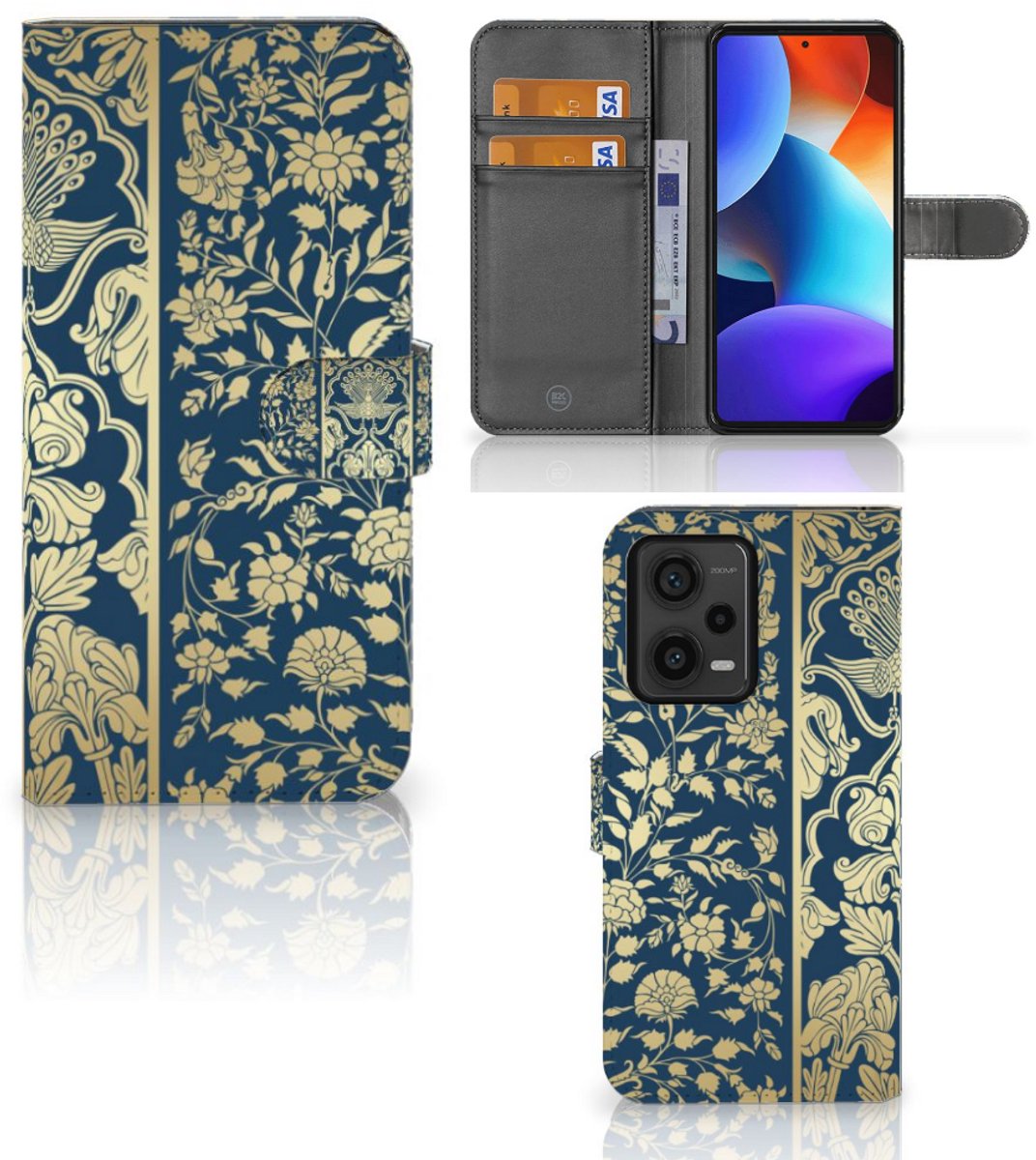Xiaomi Redmi Note 12 Pro Plus Hoesje Beige Flowers