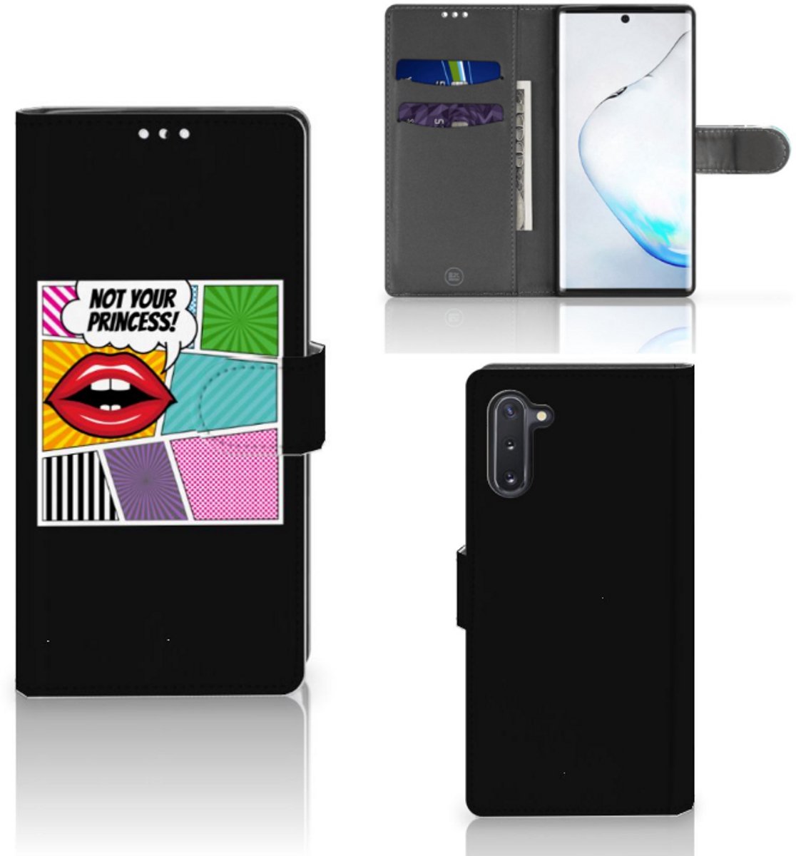 Samsung Galaxy Note 10 Wallet Case met Pasjes Popart Princess