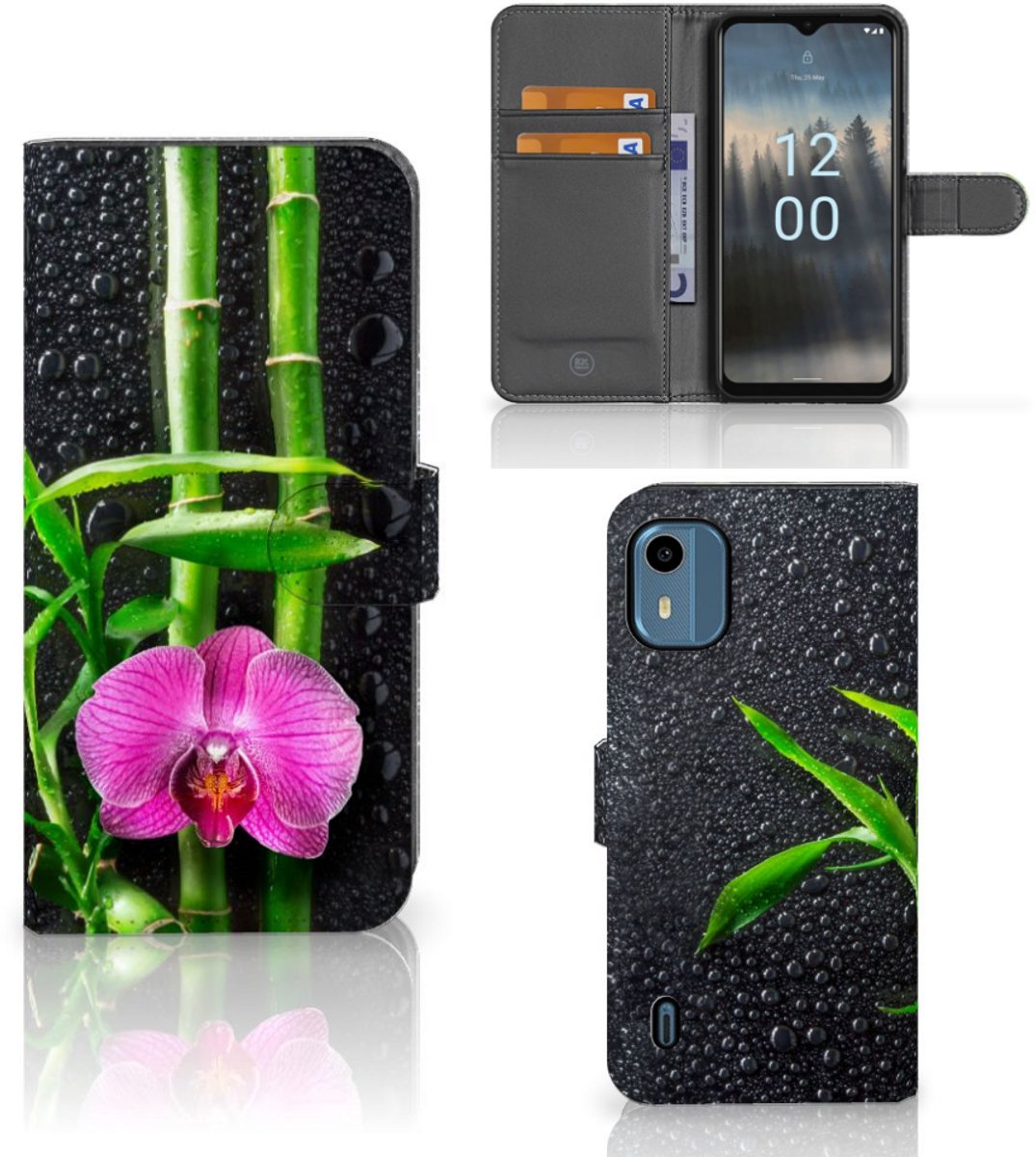 Nokia C12 Hoesje Orchidee
