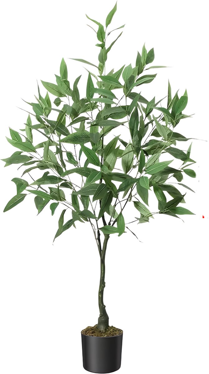 Kunstmatige Eucalyptusboom 120 cm - Grote Nepplant in Pot - Voor Binnen & Buiten - Groen
