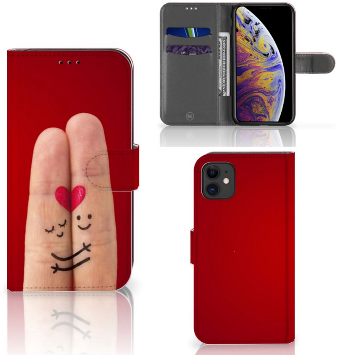 Apple iPhone 11 Wallet Case met Pasjes Liefde - Origineel Romantisch Cadeau