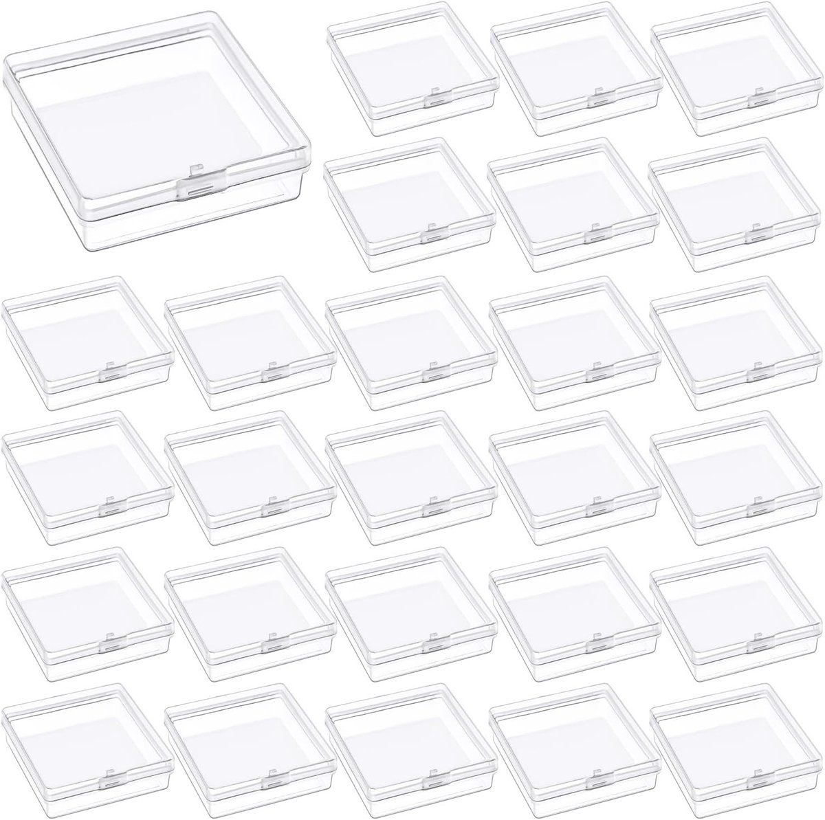30 Stuks Opbergdozen met Deksel, Klein en Transparant, Ideaal voor Kralen, Knutselaccessoires en Organisatie