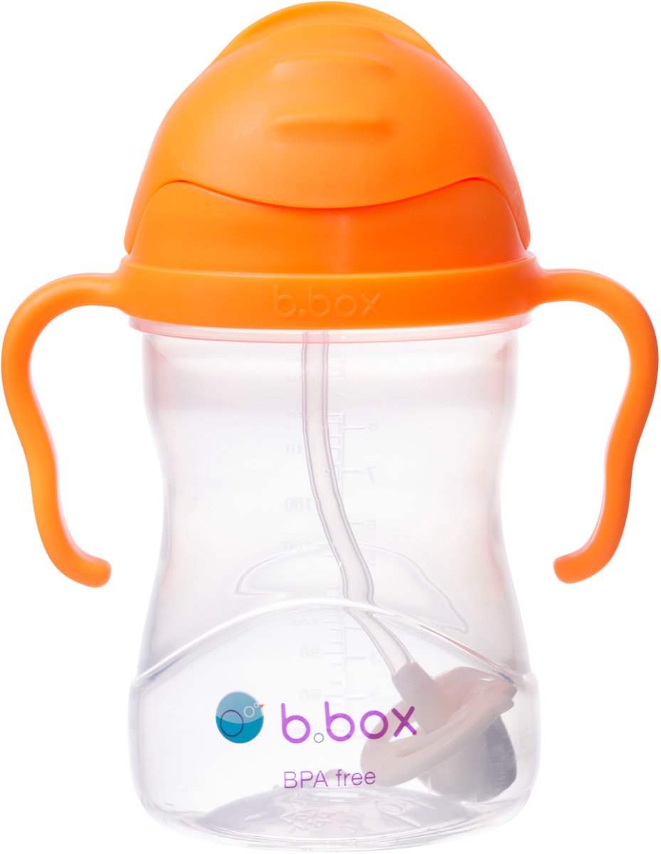 b.box Drinkbeker | Drink Vanuit Elke Hoek | Klapdeksel, Verzwaard Rietje, Lekvrij en Eenvoudige Grip | BPA-vrij, Vaatwasserbestendig | Vanaf 6+ Maanden | 240 ml