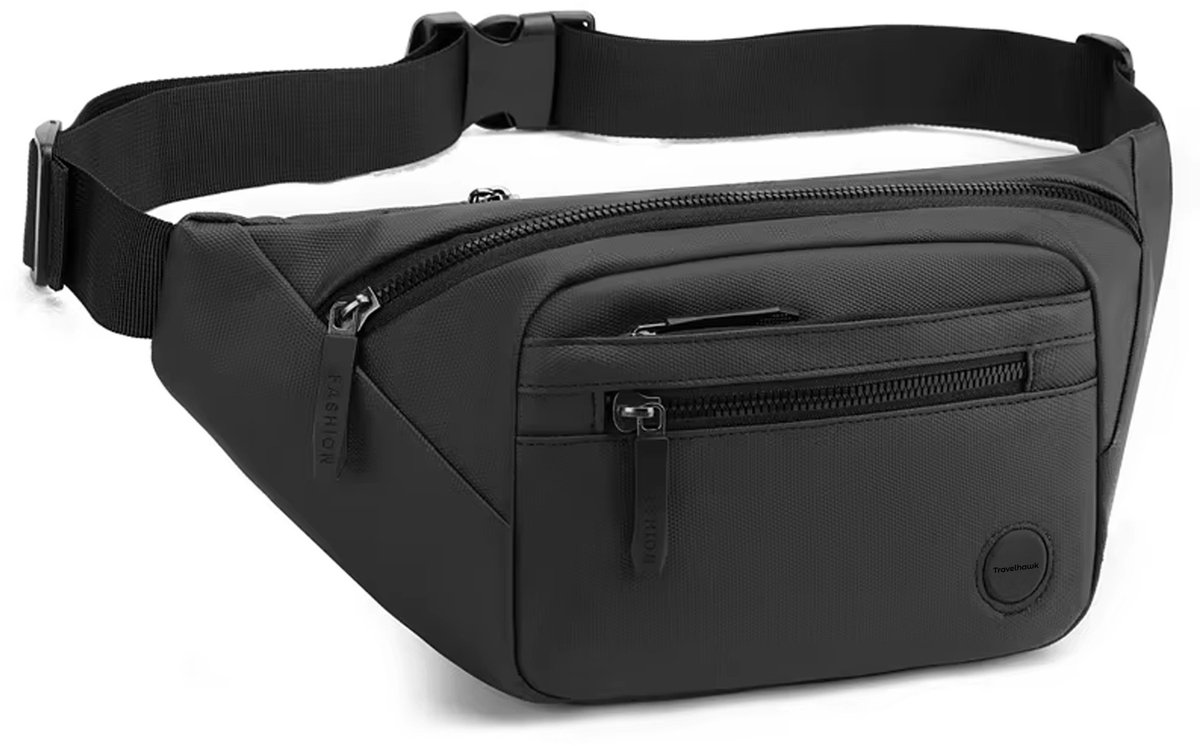 Travelhawk Heuptas - Heuptasje Wandelen - Fanny Pack - Telefoontasje - Buideltasje - RFID Block - Waterafstotend - Anti-Diefstal - Zwart