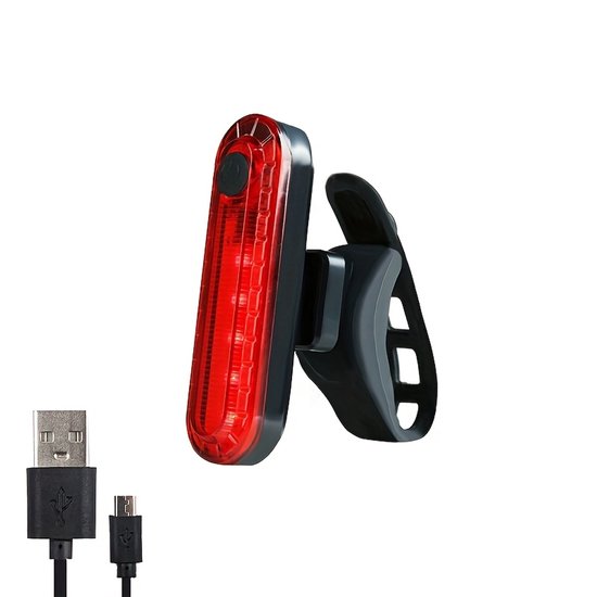 USB oplaadbare LED-fietsverlichtingsset: LED-koplampen voor en achter van aluminium, powerbank en telefoonhouder — afbeelding 5
