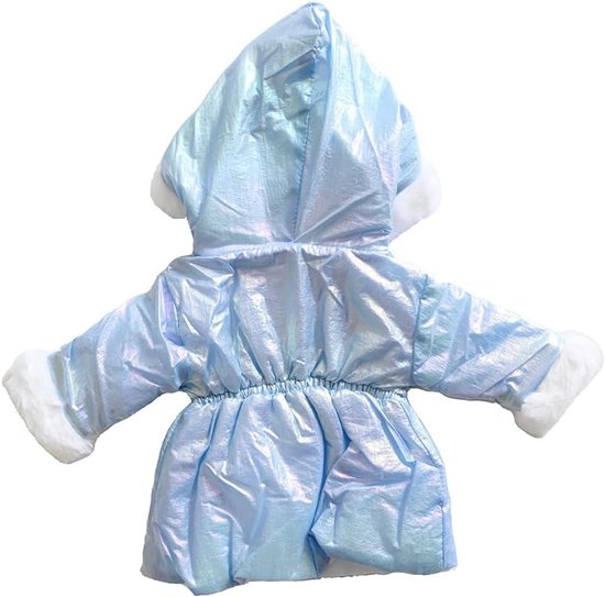 Poppenkleding Winterjas - Poppenjas Meisjespop - Aankleden Poppen - Speciaal voor 18 inch - Free size - Blauw — afbeelding 3