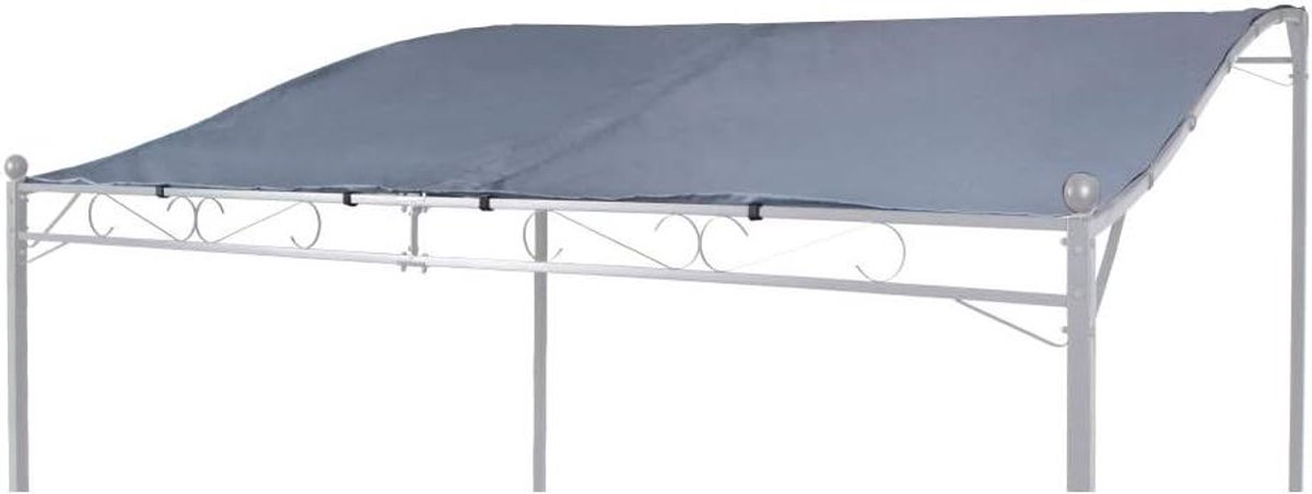 Linder Exclusiv GmbH Vervangend dak voor aanbouwpaviljoen grijs 2,5 x 3 m