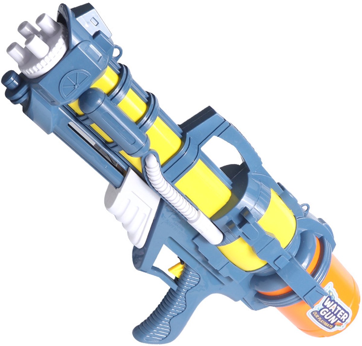 Waterpistool 62cm XL - 1300ml Grote Tank & 7m Schietbereik - Water Pistool- Watergeweer - Super Soaker - Duurzaam Waterspeelgoed voor Strand & Tuin - Buitenspeelgoed voor Kinderen & Volwassenen - 62*26*14cm - Blauw, Geel