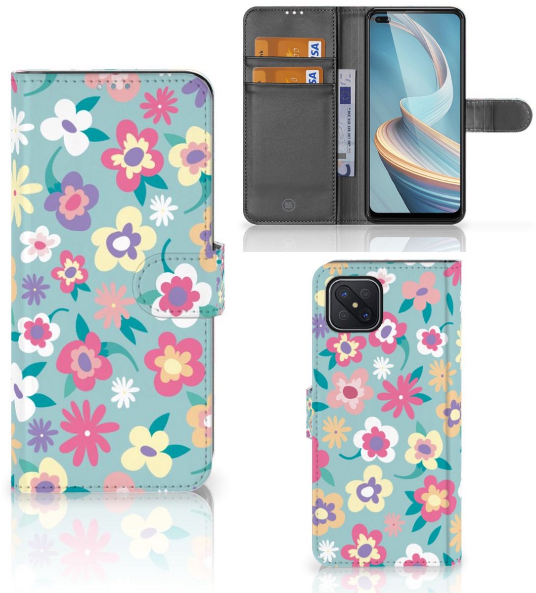 OPPO Reno4 Z Hoesje Flower Power