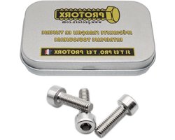Schroeven Btr M3 x 10 mm: doos 30 stuks schroeven roestvrij staal voor sluitringen moeren | schroeven 6 kanten holle cilinderkop staal A2 | schroeven CHC roestvrij staal ronde kop metaal roestvrij - DIN 912 | opbergdoos schroeven Protorx