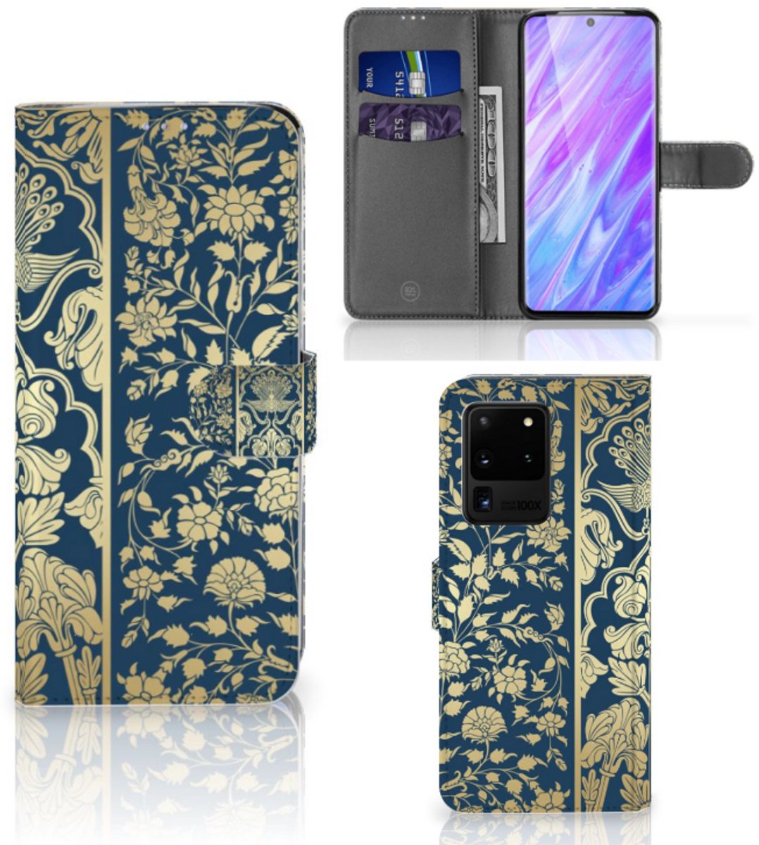 Samsung Galaxy S20 Ultra Hoesje Beige Flowers