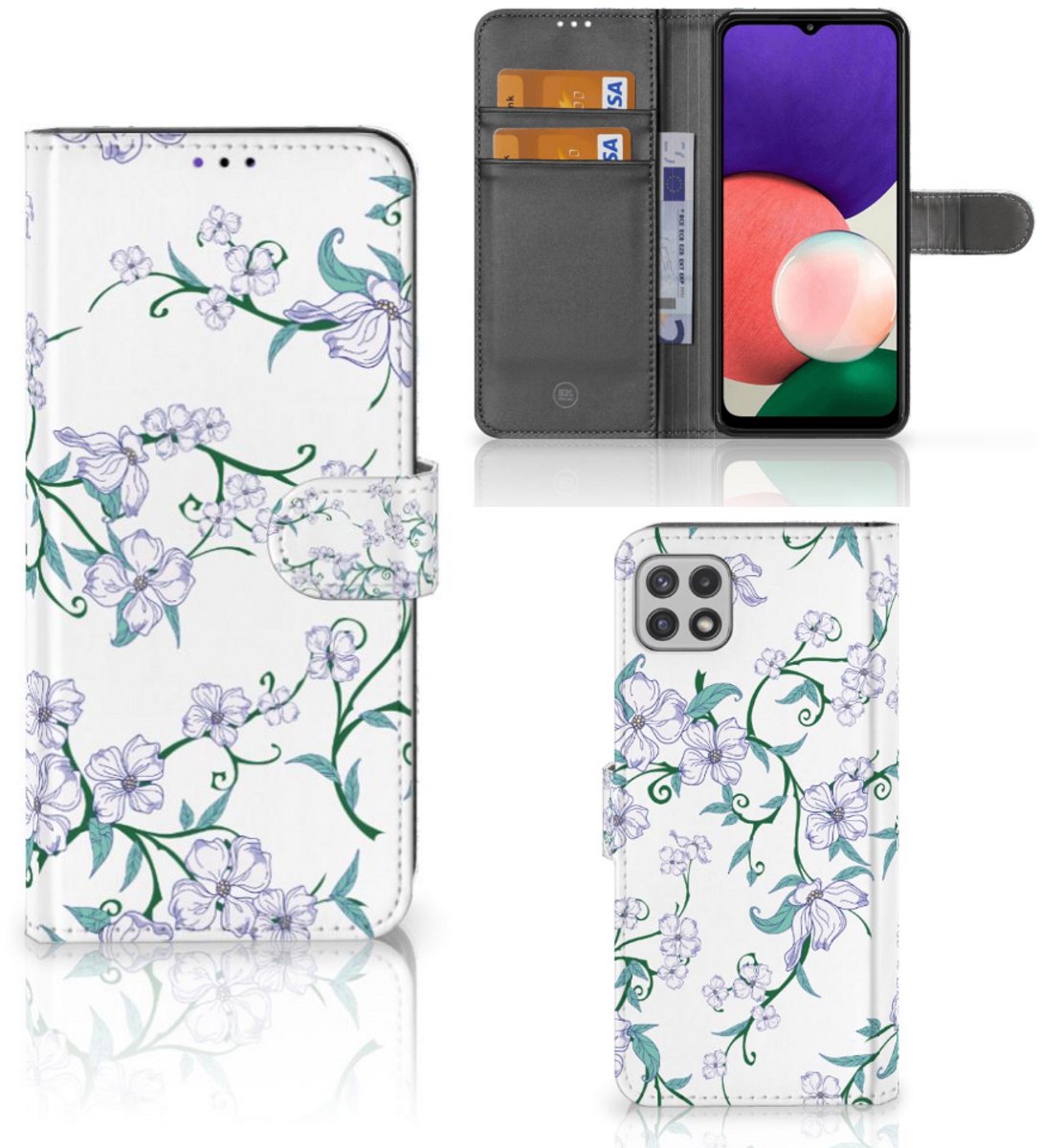 Samsung Galaxy A22 5G Uniek Hoesje Blossom White