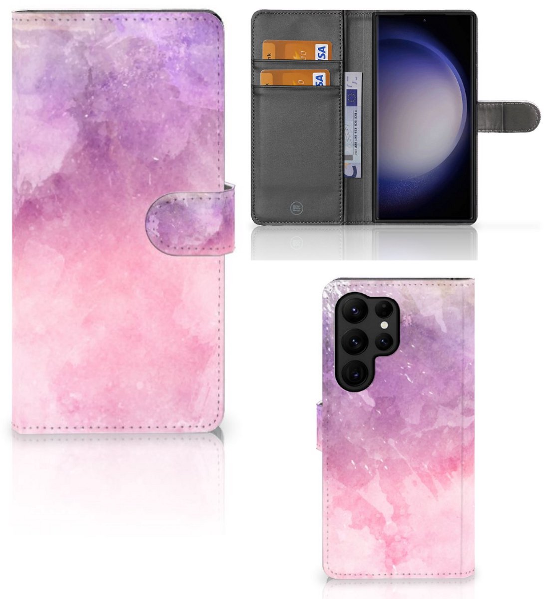 Hoesje Samsung Galaxy S23 Ultra Pink Purple Paint