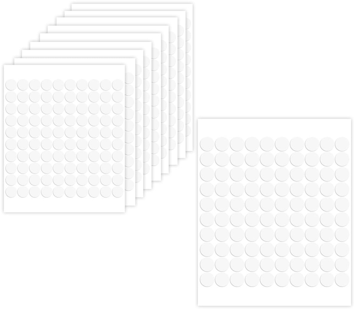 1000 Stukken Dubbelzijdige Transparante Plakband, Ronde Verwijderbare Tape voor Feestdecoraties, Knutselen en Thuisgebruik (6mm)