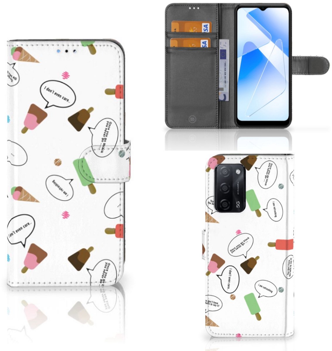 Boekhoesje voor OPPO A16/A16s/A54s Book Cover IJsjes