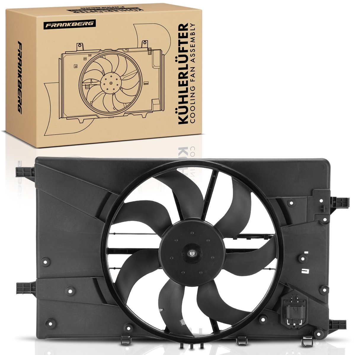 Frankberg 1x Motorradiator enkele ventilator