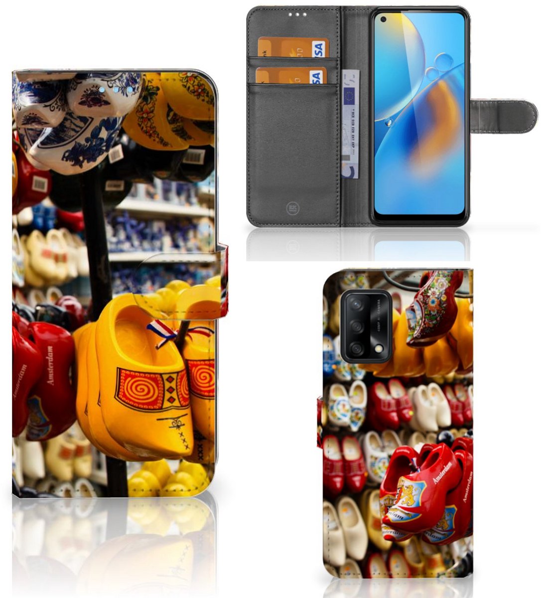 OPPO A74 4G Flip Cover Klompen