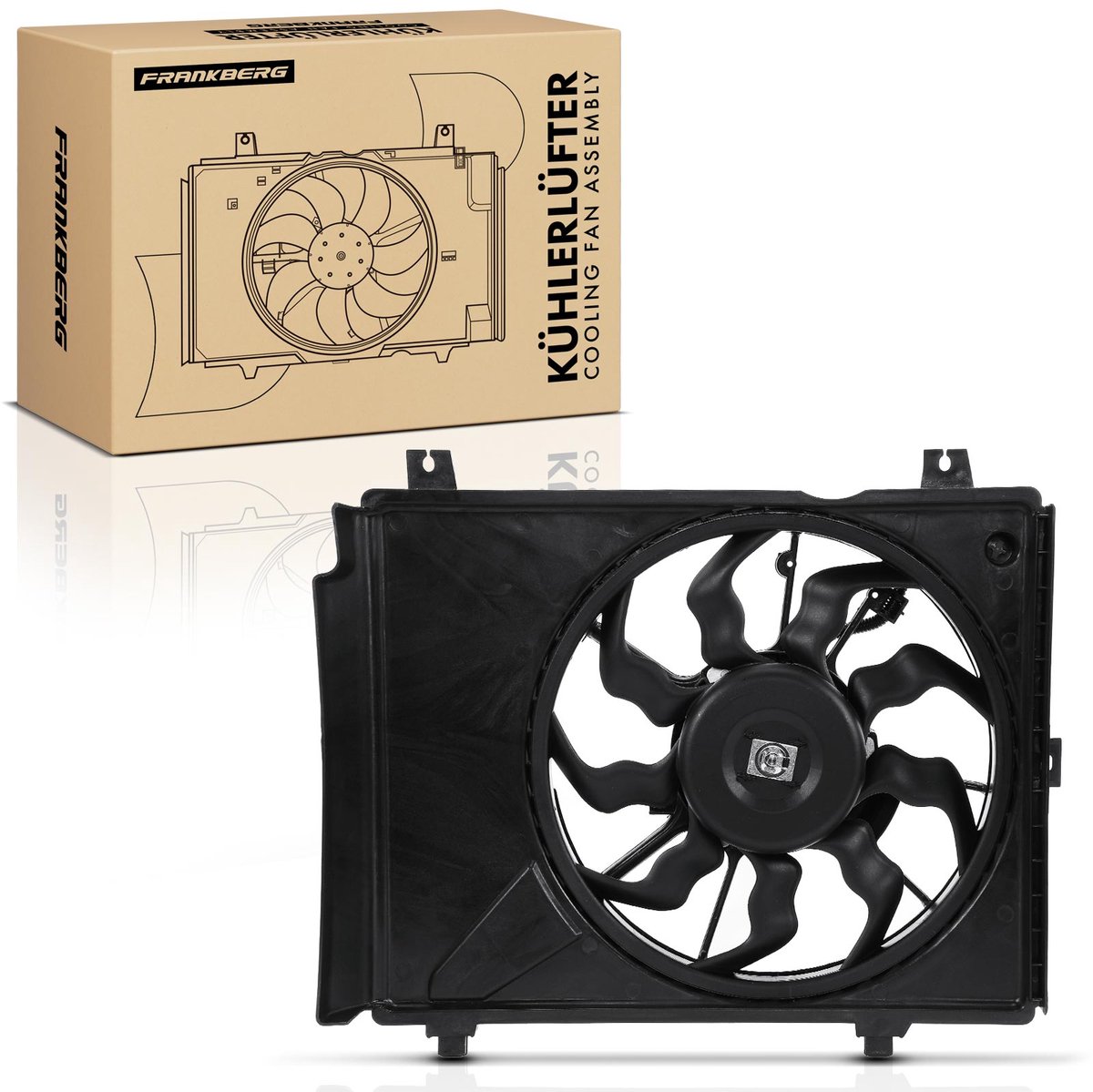 Frankberg 1x Motorradiator enkele ventilator