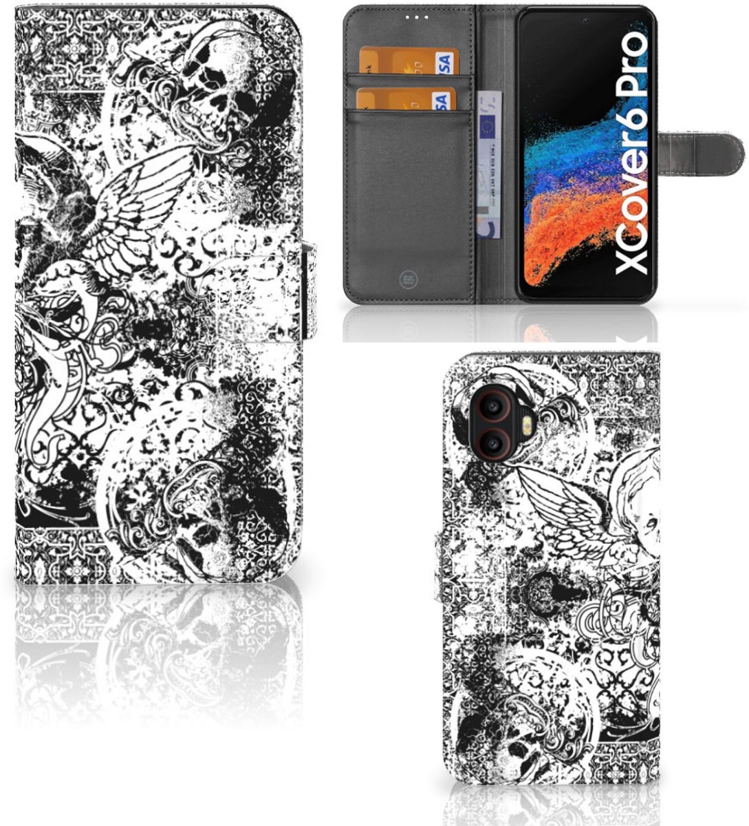 Telefoonhoesje met Naam Samsung Galaxy Xcover 6 Pro Skulls Angel