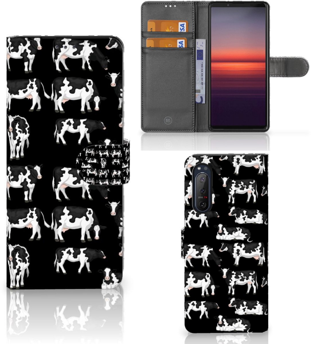 Sony Xperia 5II Telefoonhoesje met Pasjes Koetjes