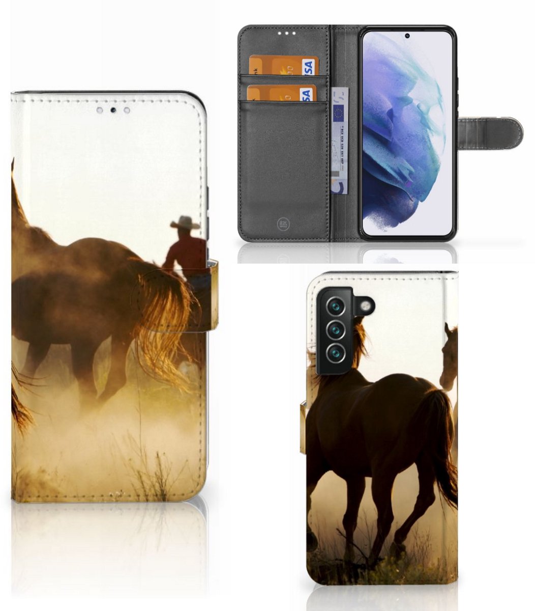 Samsung Galaxy S22 Plus Telefoonhoesje met Pasjes Design Cowboy