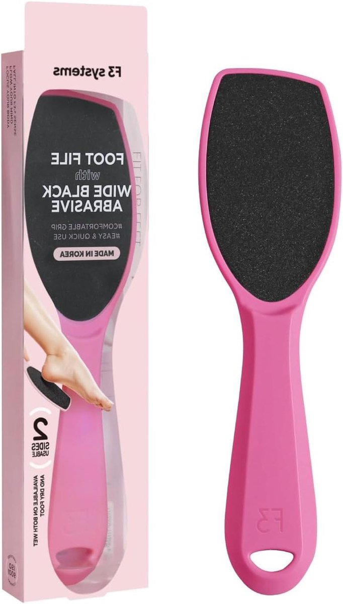 Voetvijl - Pedicure Tool - Verwijderen Eelt - Dubbelzijdig Ontwerp - 31.8 cm - Hot Pink