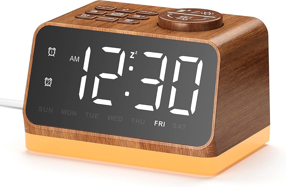 Wekkerradio met Alarm - Nachtwekker - Klokradio - Gebruiksvriendelijk