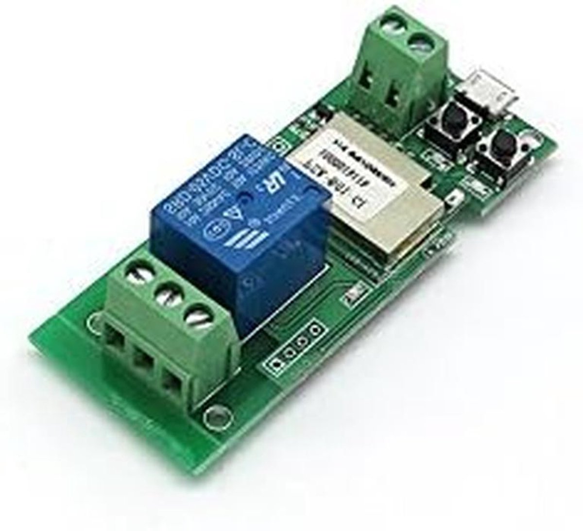 Smart Switch Relaismodule - WiFi Module - Thuisautomatisering - Zelfvergrendeling Inching Functie - 7.1 x 3.1 x 2 cm - Grijs