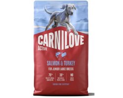 Carnilov Active Dog Dry Made with Salmon & Turkey for Junior Large Breeds 4 kg