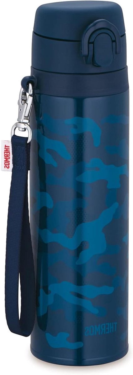 Draagbare Mok - Reismok Waterfles - Onderweg Dranken Meenemen - One-Touch Opening - 550 ml - Marineblauw