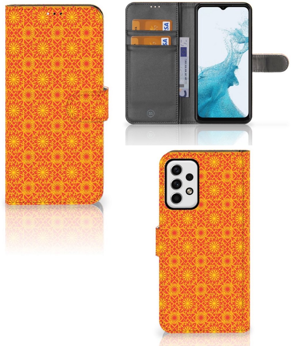 Samsung Galaxy A23 Telefoon Hoesje Batik Oranje